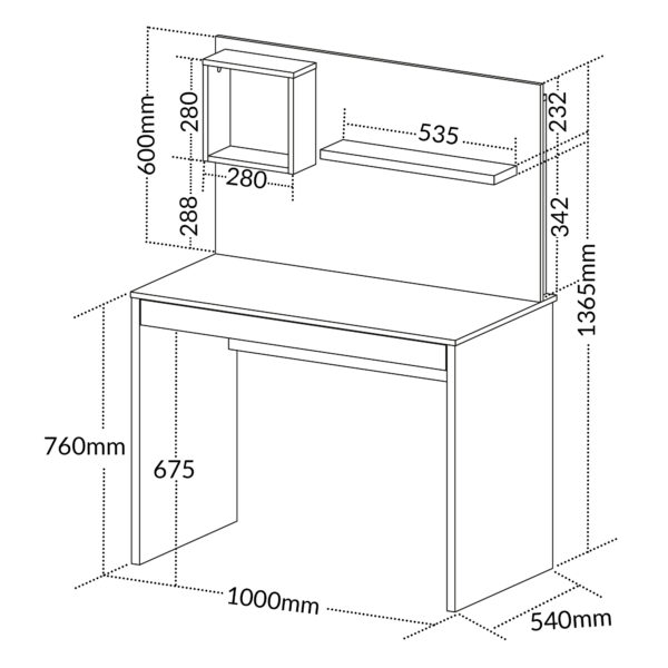 MESA COM PAINEL FIRST - Imagem 3
