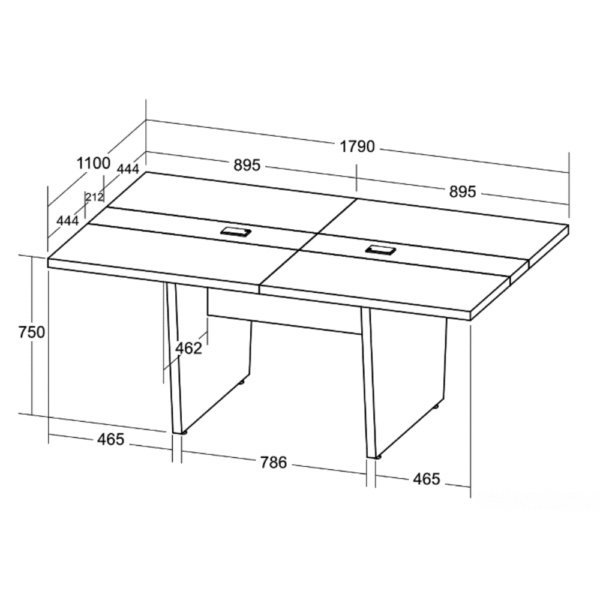 Mesa de Reunião Modular Y37 - Imagem 3