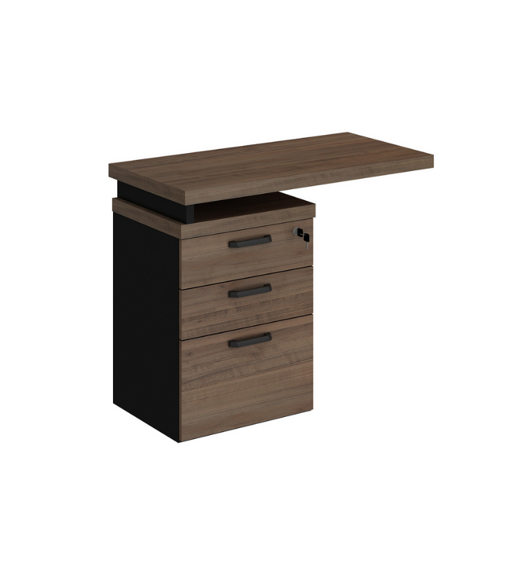 GAVETEIRO LATERAL COM EXTENSÃO 02 GAVETAS E 01 PASTA - START
