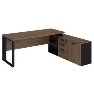 MESA DINÂMICA COM ARMÁRIO LATERAL - PÉ QUADRO - START