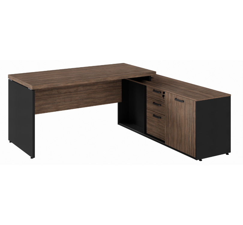 MESA DINÂMICA COM ARMÁRIO LATERAL PORTA DE CORRER - START