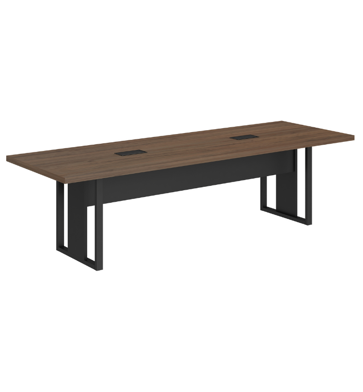 MESA REUNIÃO RETANGULAR C/ 02 CX DE TOMADAS - PÉ QUADRO - START