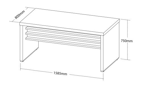 MESA TAMBURATO 1600- EXECUTIVA - Imagem 3
