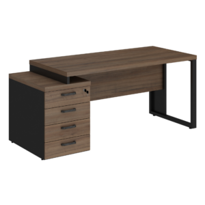 MESA DIRETOR DINÂMICA COM GAVETEIRO PED. 04 GAVETAS - PÉ QUADRO - START