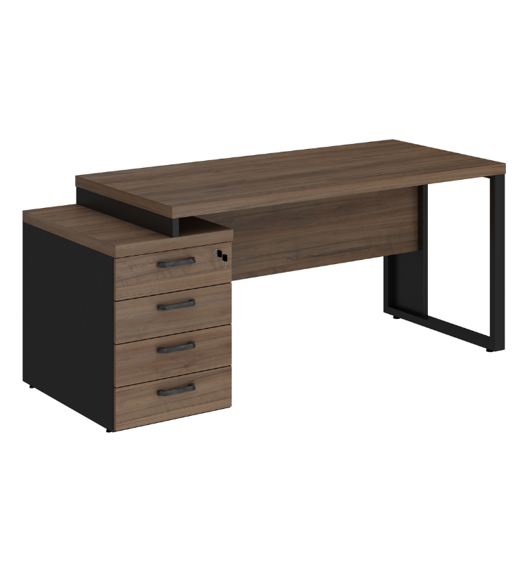 MESA DIRETOR DINÂMICA COM GAVETEIRO PED. 04 GAVETAS - PÉ QUADRO - START