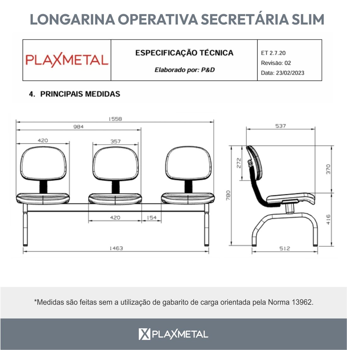 OPERATIVA PLUS LONGARINA SECRETÁRIA SLIM - Imagem 6